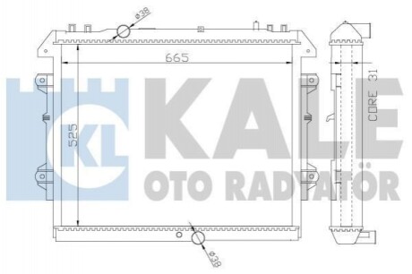 KALE TOYOTA Радиатор охлаждения Fortuner,Hilux VII 2.5/3.0 D-4D 04- 366500