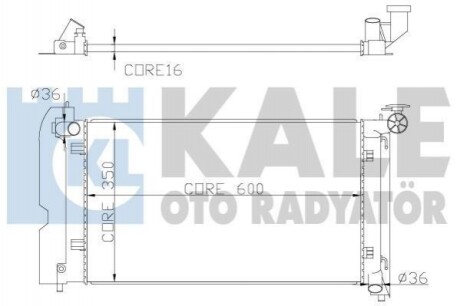 KALE TOYOTA Радиатор охлаждения с АКПП Avensis,Corolla 1.4/1.8 01- 366800