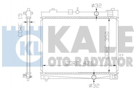 KALE TOYOTA Радиатор охлаждения Yaris 1.0/1.3 05- 367000