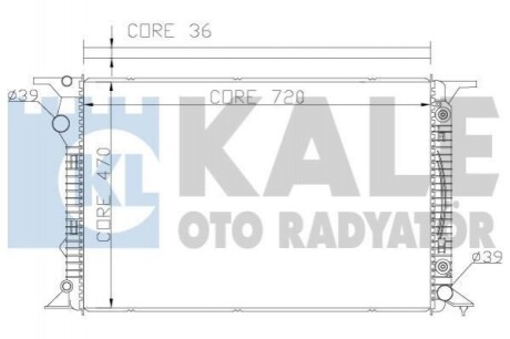 KALE VW Радиатор охлаждения Audi A4/5,Q5 2.7TDI/3.0 367700