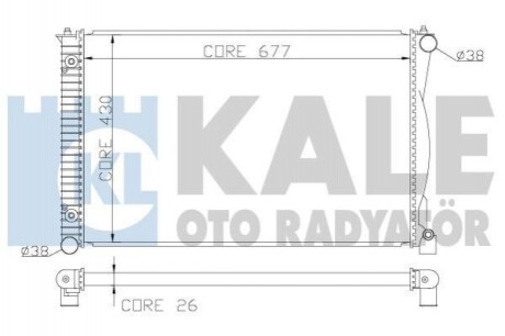 KALE VW Радиатор охлаждения Audi A6 2.7/3.0TDI 04- 367800