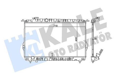 Радиатор охлаждения Hyundai Sonata IV, Xg (369300) KALE OTO RADYATOR