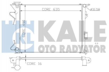 Радиатор охлаждения Hyundai Grandeur, Sonata V, Kia Magentis (369800) KALE OTO R