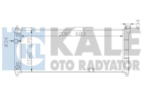 KALE OPEL Радиатор охлаждения Combo,Corsa B 1.2/1.6 371100