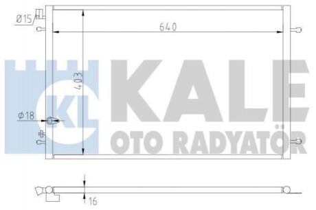 Радіатор кондиціонера KALE OTO RADYATOR 375300 (фото 1)