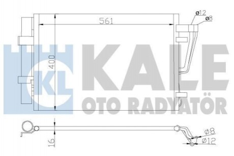 Радіатор кондиціонера Hyundai I30, Kia CeeD, Pro CeeD (379200) KALE OTO RADYATOR