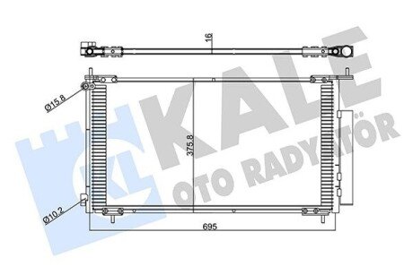 KALE HONDA Радиатор кондиционера CR-V II 2.0 01- 380400