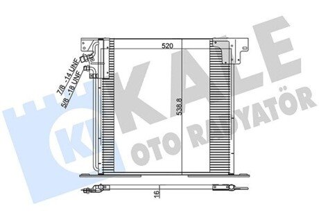 Радиатор кондиционера KALE OTO RADYATOR 381200 (фото 1)