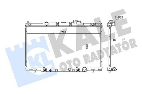 KALE HONDA Радиатор охлаждения CR-V II 2.0 01- 383900