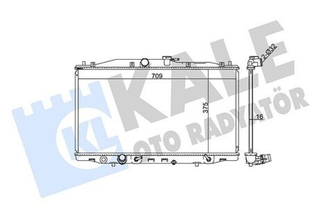 Радиатор охлаждения Honda Accord VII (384100) KALE OTO RADYATOR