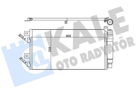 KALE MINI Радіатор кондиціонера (конденсатор) (R50, R53), (R52) 384700