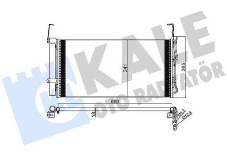 Радиатор кондиционера Hyundai Santa F I (Sm) Condenser (386600) KALE OTO RADYATO