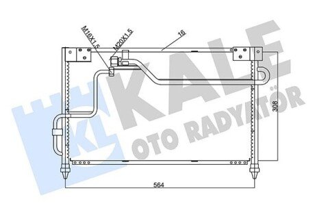 KALE MAZDA Радиатор кондиционера 626 IV 91- 387200