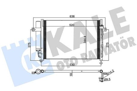 Радіатор кондиціонера KALE OTO RADYATOR 391700 (фото 1)