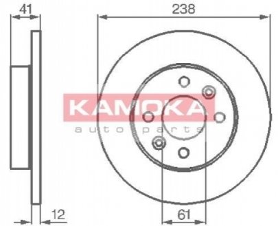 Гальмівний диск Kamoka 103110 (фото 1)
