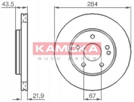 Гальмівний диск Kamoka 1031176 (фото 1)
