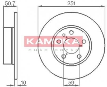 Гальмівний диск Kamoka 103134 (фото 1)