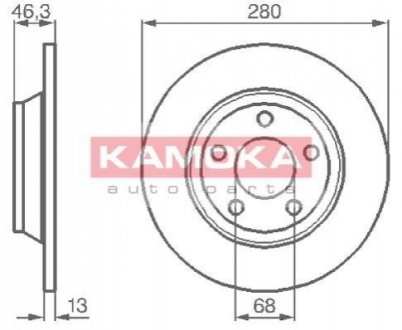Гальмівний диск Kamoka 1031518 (фото 1)
