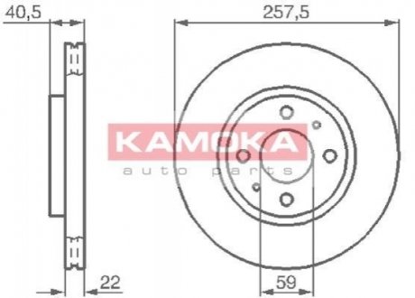 Гальмівний диск Kamoka 1031524 (фото 1)