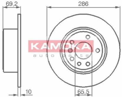 Гальмівний диск Kamoka 1031622 (фото 1)