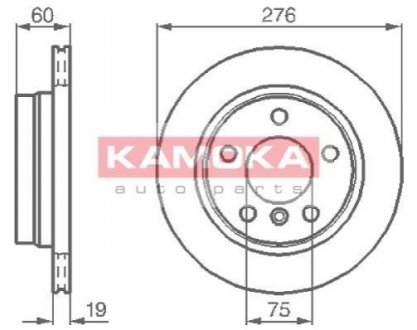 Гальмівний диск Kamoka 1031662 (фото 1)