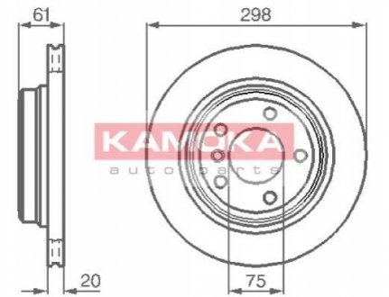 Гальмівний диск Kamoka 1031672 (фото 1)