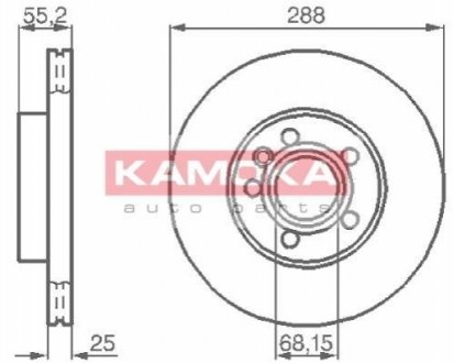 Гальмівний диск Kamoka 1031691 (фото 1)