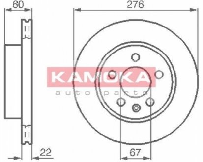 Гальмівний диск Kamoka 1031720 (фото 1)