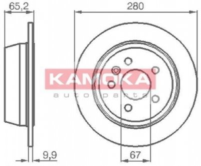 Гальмівний диск Kamoka 1031722 (фото 1)
