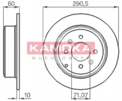 Гальмівний диск Kamoka 1031738 (фото 1)