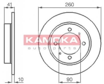 Гальмівний диск Kamoka 1031772 (фото 1)