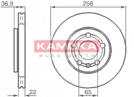Гальмівний диск Kamoka 1031854 (фото 1)