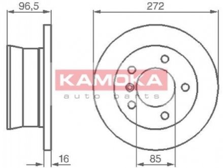 Гальмівний диск Kamoka 1031864 (фото 1)