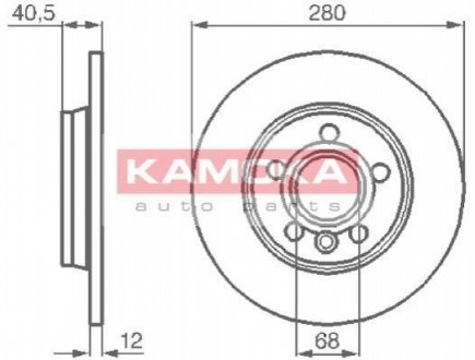 Гальмівний диск Kamoka 1032024 (фото 1)