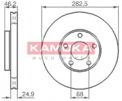 Гальмівний диск Kamoka 1032028 (фото 1)