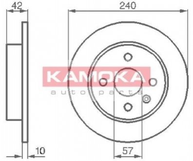 Гальмівний диск Kamoka 1032086 (фото 1)