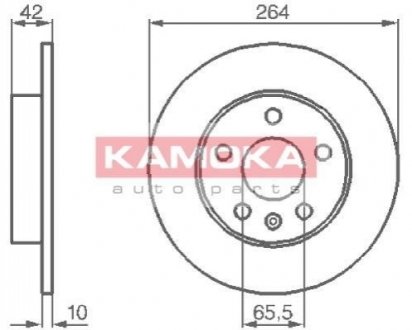 Гальмівний диск Kamoka 1032088 (фото 1)