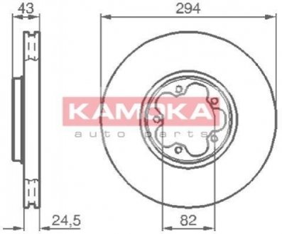Гальмівний диск Kamoka 1032224 (фото 1)