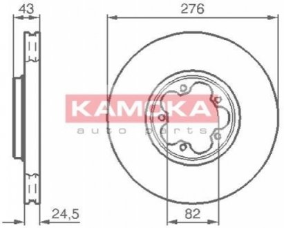 Гальмівний диск Kamoka 1032226 (фото 1)