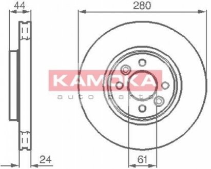 Гальмівний диск Kamoka 1032248 (фото 1)