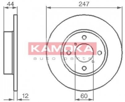 Гальмівний диск Kamoka 1032296 (фото 1)