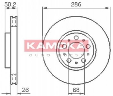 Гальмівний диск Kamoka 1032326 (фото 1)