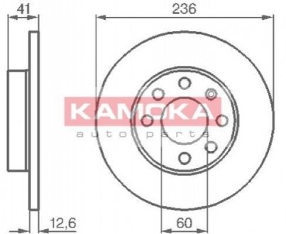 Гальмівний диск Kamoka 103232 (фото 1)