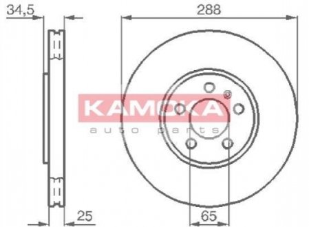 Гальмівний диск Kamoka 1032442 (фото 1)