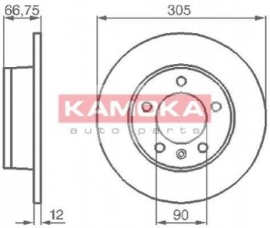 Гальмівний диск Kamoka 1032544 (фото 1)