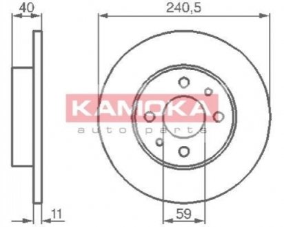 Гальмівний диск Kamoka 103280 (фото 1)