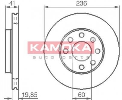 Гальмівний диск Kamoka 103302 (фото 1)