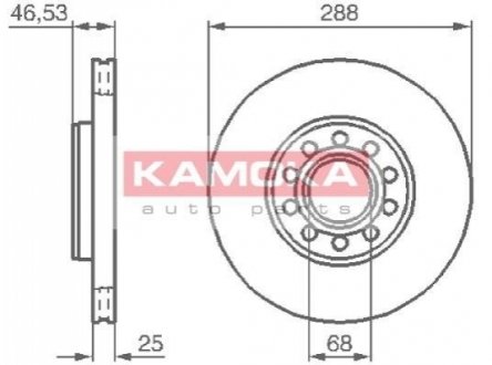 Гальмівний диск Kamoka 1033354 (фото 1)