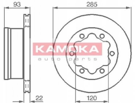 Гальмівний диск Kamoka 103382 (фото 1)