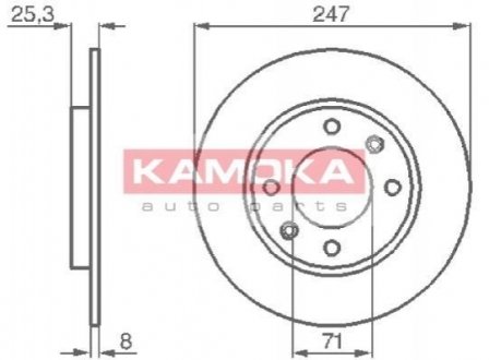 Гальмівний диск Kamoka 103488 (фото 1)